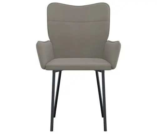 Virtuves Krēsli, 2 Gab., Gaiši Pelēks Samts Vidaxl