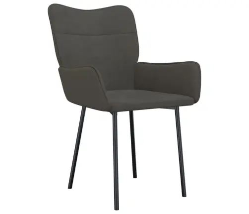 Virtuves Krēsli, 2 Gab., Tumši Pelēks Samts Vidaxl