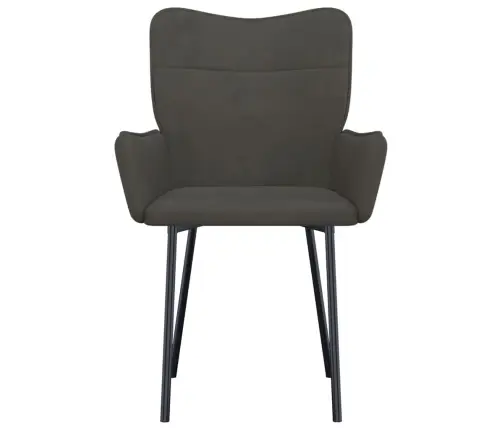 Virtuves Krēsli, 2 Gab., Tumši Pelēks Samts Vidaxl