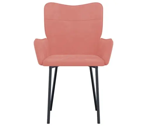 Virtuves Krēsli, 2 Gab., Rozā Samts Vidaxl