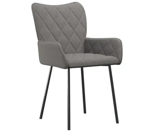 Valgomojo Kėdės, 2Vnt., Šviesiai Pilkos Spalvos, Audinys Valgomojo Kėdės, 2Vnt., Šviesiai Pilkos Spalvos, Audinys