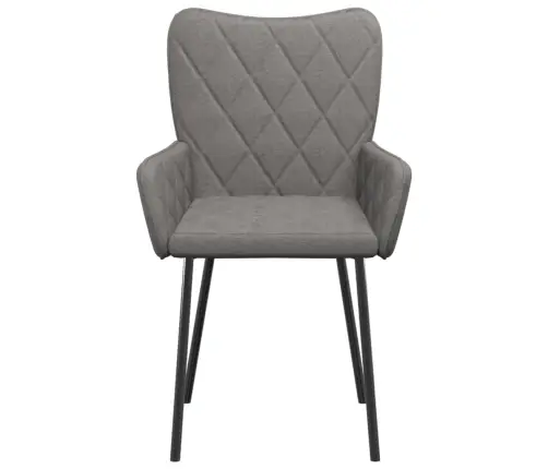 Valgomojo Kėdės, 2Vnt., Šviesiai Pilkos Spalvos, Audinys Valgomojo Kėdės, 2Vnt., Šviesiai Pilkos Spalvos, Audinys