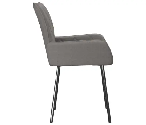 Valgomojo Kėdės, 2Vnt., Šviesiai Pilkos Spalvos, Audinys Valgomojo Kėdės, 2Vnt., Šviesiai Pilkos Spalvos, Audinys