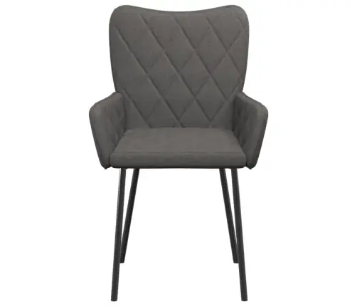 Virtuves Krēsli, 2 Gab., Tumši Pelēks Audums Vidaxl