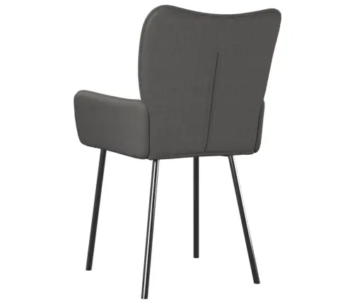 Virtuves Krēsli, 2 Gab., Tumši Pelēks Audums Vidaxl