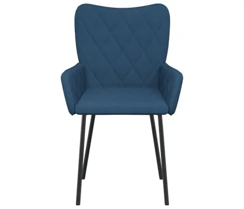 Virtuves Krēsli, 2 Gab., Zils Audums Vidaxl