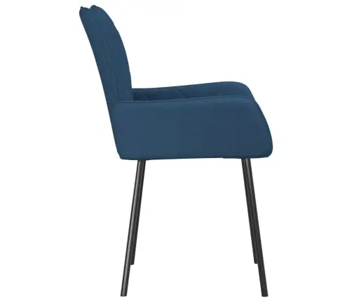 Virtuves Krēsli, 2 Gab., Zils Audums Vidaxl
