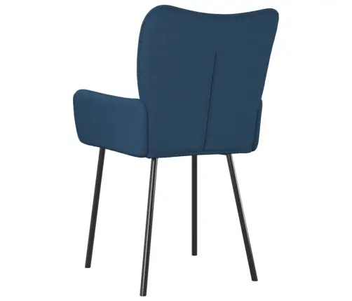 Virtuves Krēsli, 2 Gab., Zils Audums Vidaxl