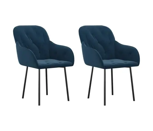 Söögitoolid 2 Tk, Sinine, Samet