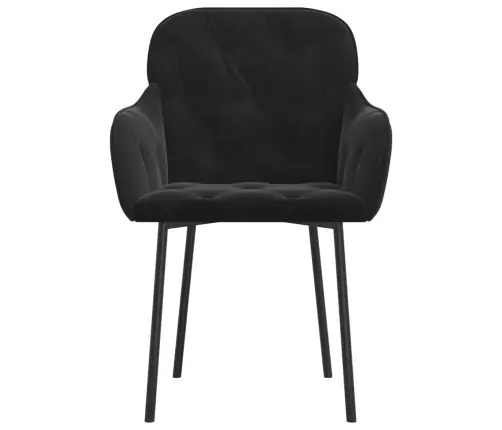Virtuves Krēsli, 2 Gab., Melns Samts Vidaxl Virtuves Krēsli, 2 Gab., Melns Samts Vidaxl