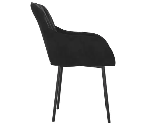 Virtuves Krēsli, 2 Gab., Melns Samts Vidaxl Virtuves Krēsli, 2 Gab., Melns Samts Vidaxl