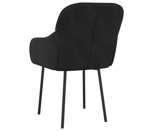 Virtuves Krēsli, 2 Gab., Melns Samts Vidaxl Virtuves Krēsli, 2 Gab., Melns Samts Vidaxl