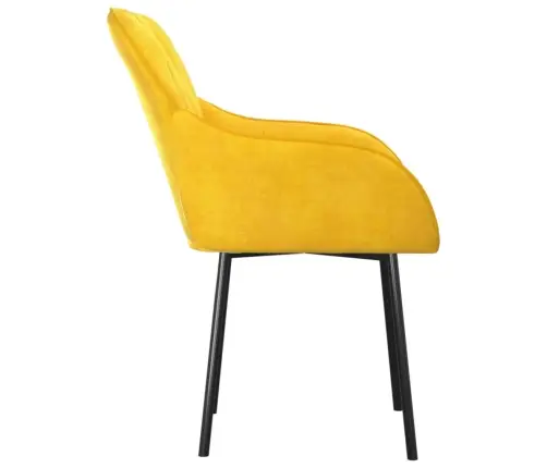 Virtuves Krēsli, 2 Gab., Dzeltens Samts Vidaxl
