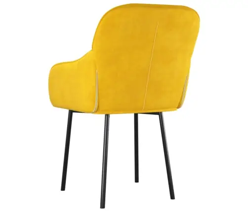 Virtuves Krēsli, 2 Gab., Dzeltens Samts Vidaxl