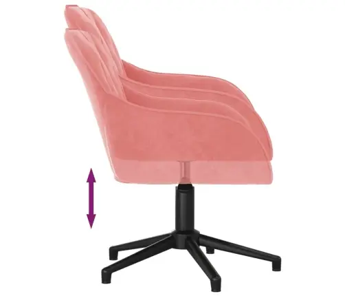 Pööratav Kontoritool, Roosa, Samet
