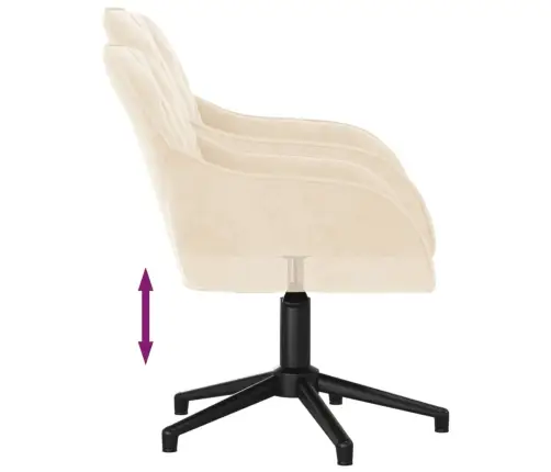 Biroja Krēsls, Krēmkrāsas Samts Vidaxl