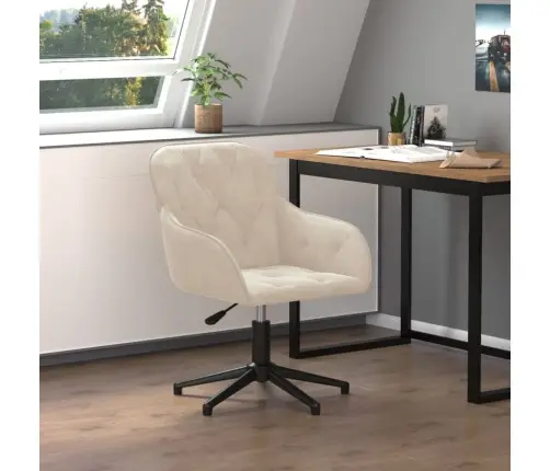 Biroja Krēsls, Krēmkrāsas Samts Vidaxl