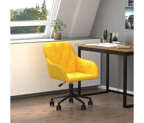 Pasukama Biuro Kėdė, Geltonos Spalvos, Aksomas