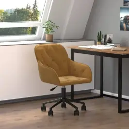 Biroja Krēsls, Brūns Samts Vidaxl Biroja Krēsls, Brūns Samts Vidaxl