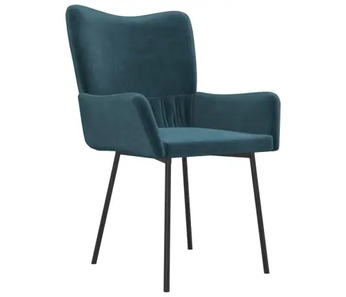 Virtuves Krēsli, 2 Gab., Zils Samts Vidaxl