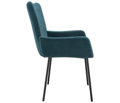 Virtuves Krēsli, 2 Gab., Zils Samts Vidaxl