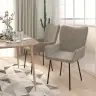 Virtuves Krēsli, 2 Gab., Gaiši Pelēks Samts Vidaxl