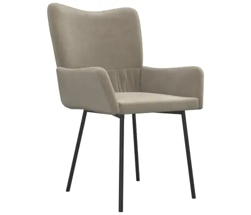 Virtuves Krēsli, 2 Gab., Gaiši Pelēks Samts Vidaxl