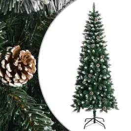 Mākslīgā Ziemassvētku Egle Ar Statīvu, Zaļa, 210 Cm, Pvc Vidaxl Mākslīgā Ziemassvētku Egle Ar Statīvu, Zaļa, 210 Cm, Pvc Vidaxl