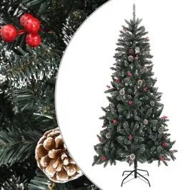 Dirbtinė Kalėdų Eglutė Su Stovu, Žalios Spalvos, 240cm Pvc