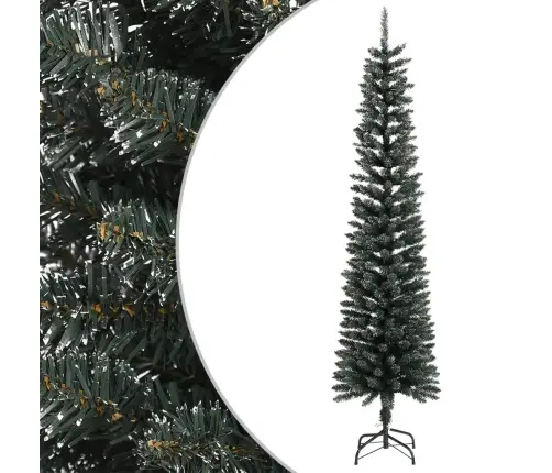 Mākslīgā Ziemassvētku Egle Ar Statīvu, Šaura, 240 Cm, Zaļa, Pvc Vidaxl