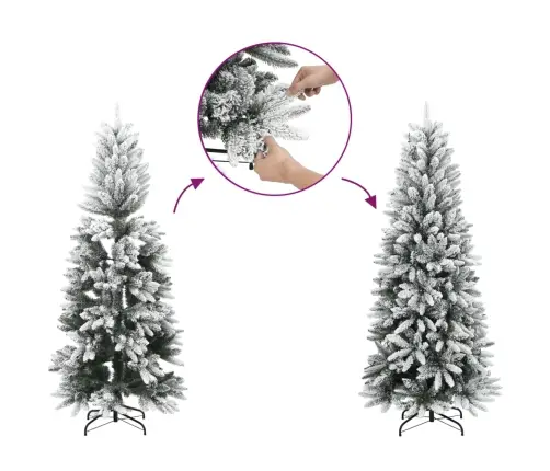 Mākslīgā Ziemassvētku Egle Ar Sniegu, 120 Cm, Pvc&Pe Vidaxl