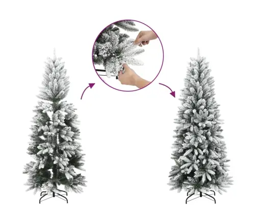 Mākslīgā Ziemassvētku Egle Ar Sniegu, 150 Cm, Pvc&Pe Vidaxl