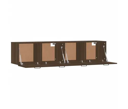 Sienas Skapīši, 2 Gab., Brūni, 60X36,5X35 Cm, Inženierijas Koks Vidaxl