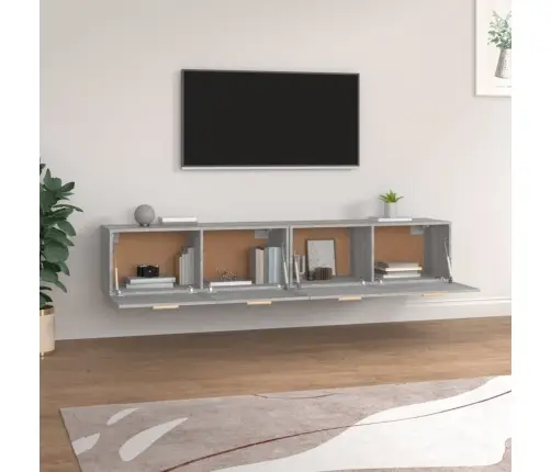 Spintelės, 2Vnt., Pilkos Ąžuolo, 100X36,5X35cm Mediena