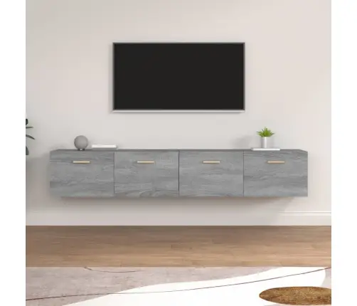 Spintelės, 2Vnt., Pilkos Ąžuolo, 100X36,5X35cm Mediena