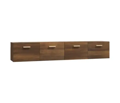 Sienas Skapīši, 2 Gab., Ozola, 100X36,5X35Cm, Inženierijas Koks Vidaxl