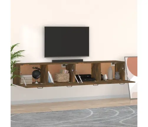 Spintelės, 2Vnt., Dūminio Ąžuolo, 100X36,5X35cm Mediena