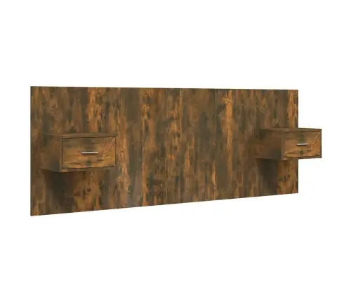 Gultas Galvgalis Ar Skapīšiem,Ozolkoka Krāsa, Inženierijas Koks Vidaxl