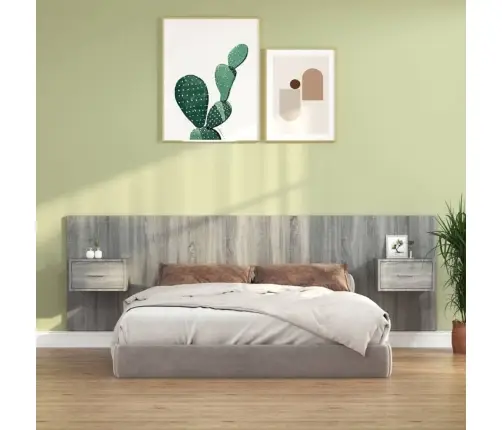 Lovos Galvūgalis Su Spintelėmis, Pilkas Ąžuolo, Mediena