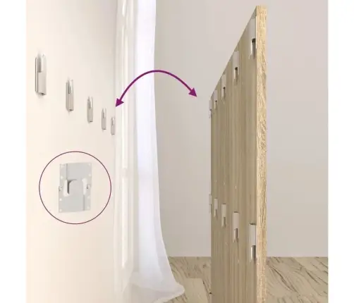 Gultas Galvgalis Ar Skapīšiem, Ozola Krāsā, Inženierijas Koks Vidaxl