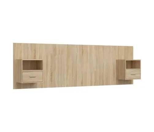 Gultas Galvgalis Ar Skapīšiem, Ozola Krāsā, Inženierijas Koks Vidaxl Gultas Galvgalis Ar Skapīšiem, Ozola Krāsā, Inženierijas Koks Vidaxl