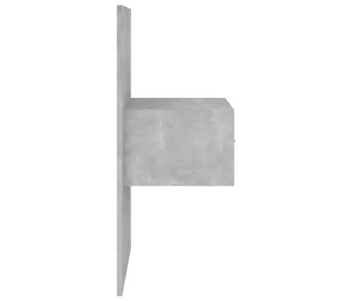 Gultas Galvgalis Ar Skapīšiem, Betona Pelēks, Inženierijas Koks Vidaxl