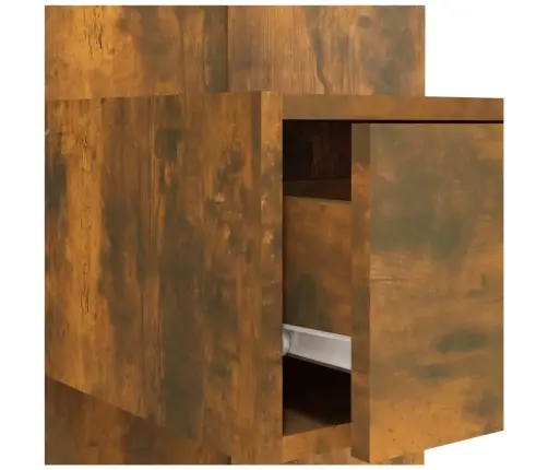 Gultas Galvgalis Ar Skapīšiem,Ozolkoka Krāsa, Inženierijas Koks Vidaxl