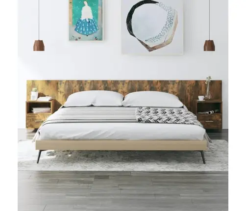 Voodipeats Kappidega, Suitsutatud Tamm, Tehispuit