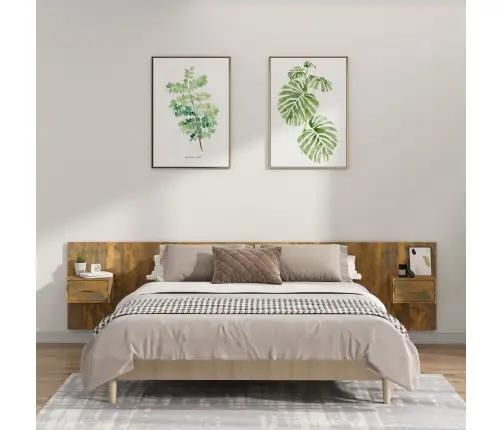 Lovos Galvūgalis Su Spintelėmis, Dūminio Ąžuolo, Mediena