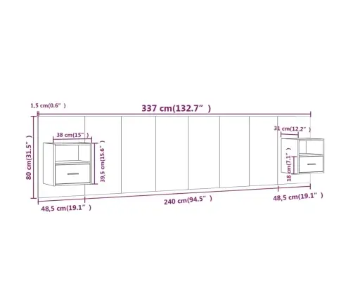 Voodipeats Kappidega, Valge, Tehispuit