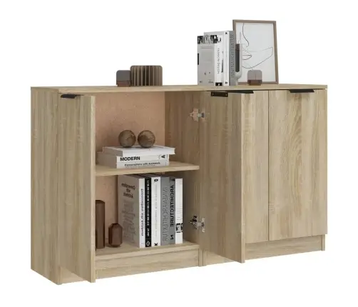 Puhvetkapid 2 Tk, Sonoma Tamm, 60 X 30 X 70 cm Tehispuit