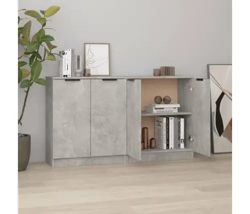 Kumodes, 2 Gab., Betona Pelēkas, 60X30X70 Cm, Inženierijas Koks Vidaxl