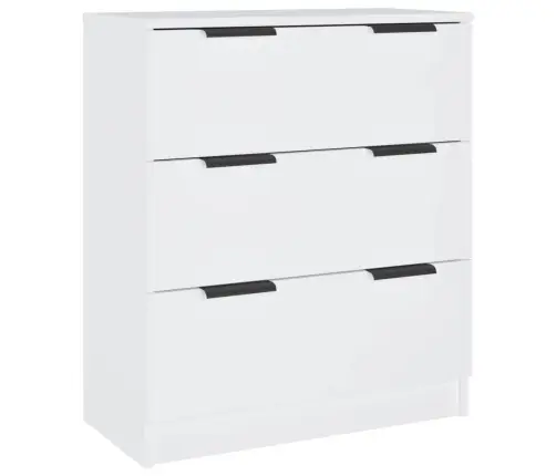 Kumodes, 3 Gab., Baltas, Inženierijas Koks Vidaxl