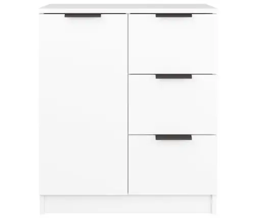 Šoninės Spintelės, 2Vnt., Baltos, 60X30X70cm Apdirbta Mediena